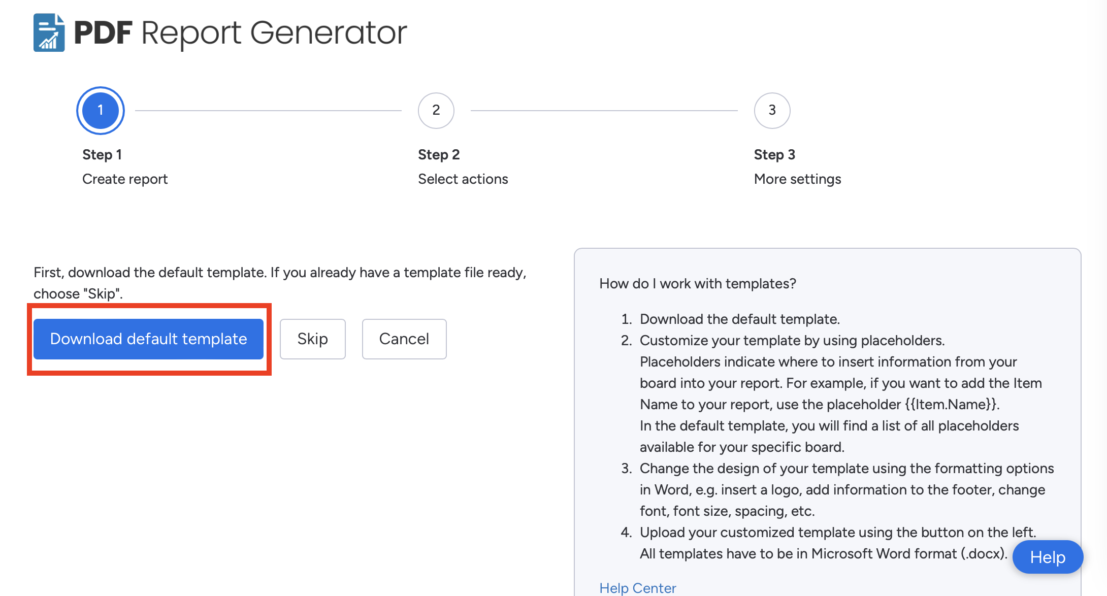 Pdf Report Generator Download Default Template